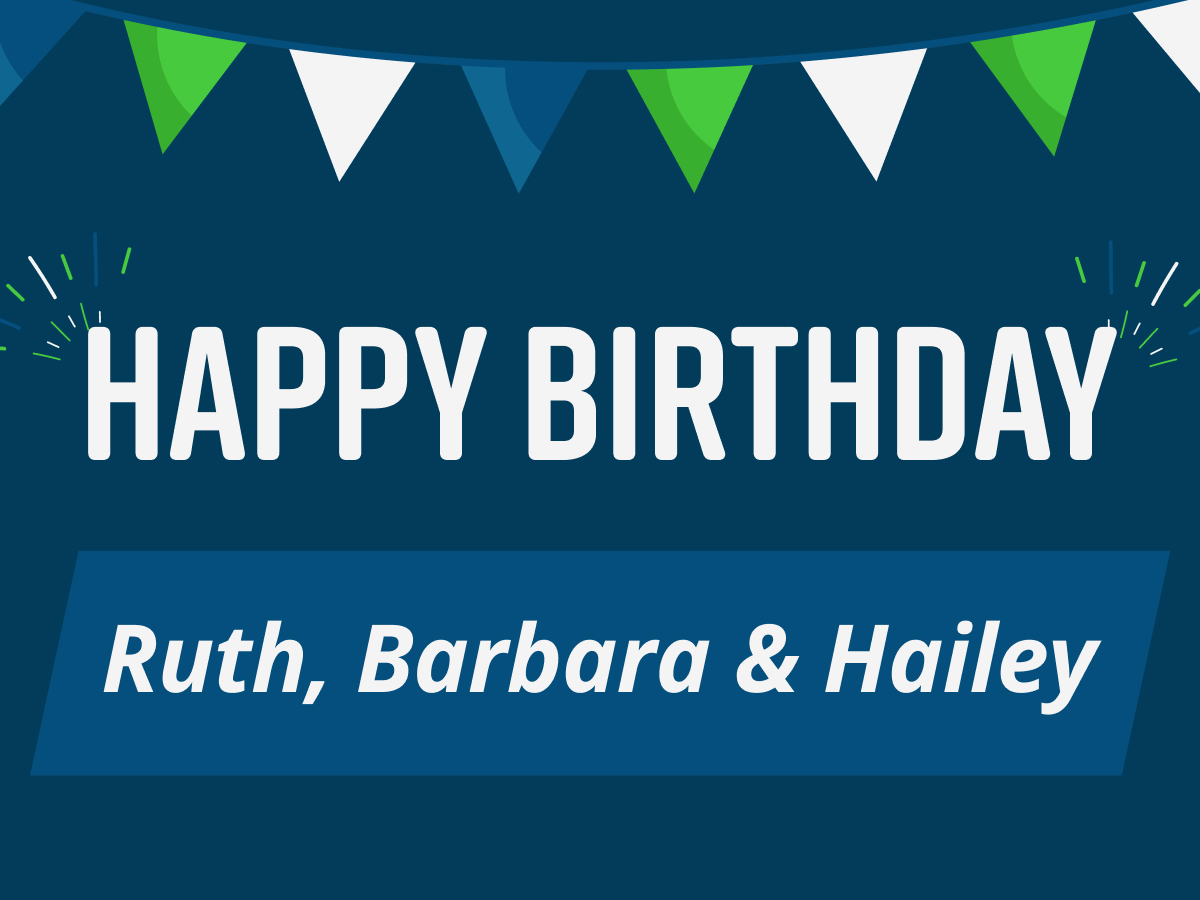 GetColbert's tweet image. A TRIPLE happy birthday to Ruth, Barbara, and Hailey in April! Wishing you showers of happiness this month.