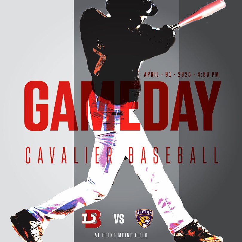 🚨🚨🚨GAME DAY 🚨🚨🚨

📍Heine Meine 
⏰ 4:00 PM
🆚 Affton

#DBBaseball #CavalierBaseball #Baseball #bishopdubourg