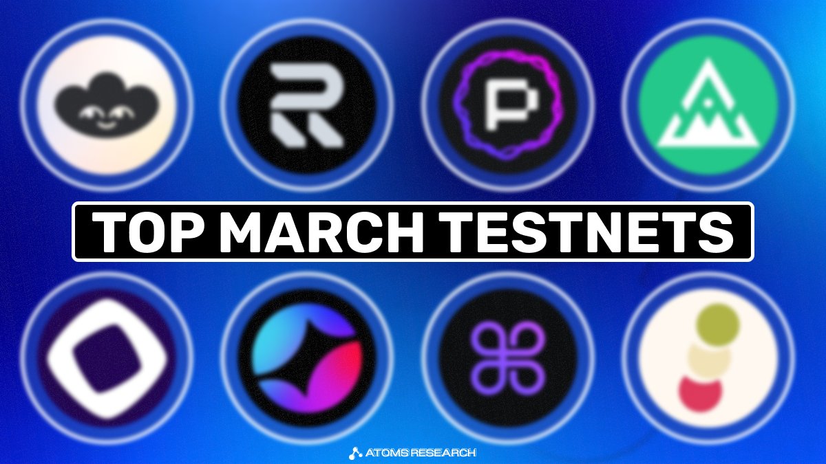 atoms_res's tweet photo. ⚡ List of the Top Testnets in March

• Potential/Confirmed Airdrops
• Zero-cost interactions

Check the guides 👇 https://t.co/0ZhhVluL8K