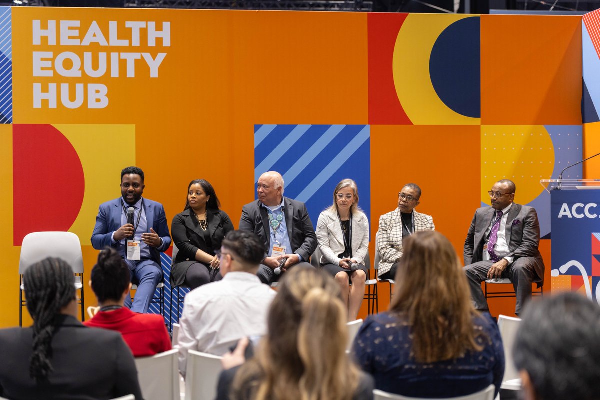 ACCinTouch's tweet photo. The Health Equity Hub at #ACC25 was filled with incredible sessionsπ€, discussions π€ and networking π opportunities. Thank you to everyone who visited!
Keep the conversation going in your communities β online using #ACCDiversity & #HealthEquity. π https://t.co/AzEwhwc6Uu https://t.co/VhKCNxjFLI