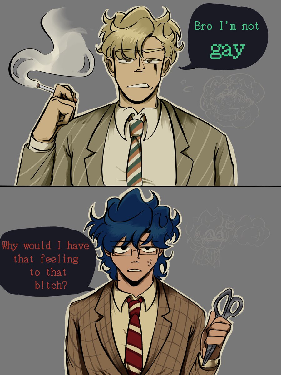 Asing_justired's tweet image. Day 4 - feelings ~ ⁉️❎💢
(The question : did you have any ‘special’ feelings to your newbie /coworker ?)
#ElevatorHitch #cotagweek2025 #ElevatorHitchFanart #cotag