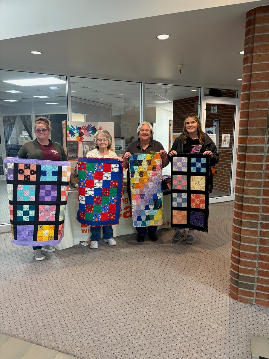 Thank you Thrivent For Christians and Vivian May for donating quilts for the YWCA Wheeling Shelter! We appreciate you and your thoughtfulness!