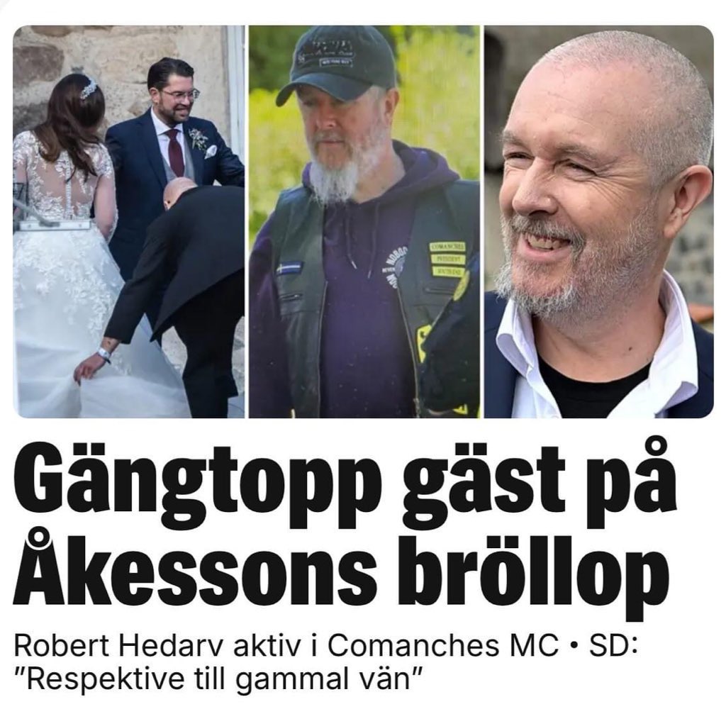 Inte ett april-skämt:

Partiledaren för det största partiet i regeringssamarbetet bjöd in en gängtopp till sitt bröllop. 
Den ende som tvingades avgå från sina förtroendeuppdrag var gängtoppen.