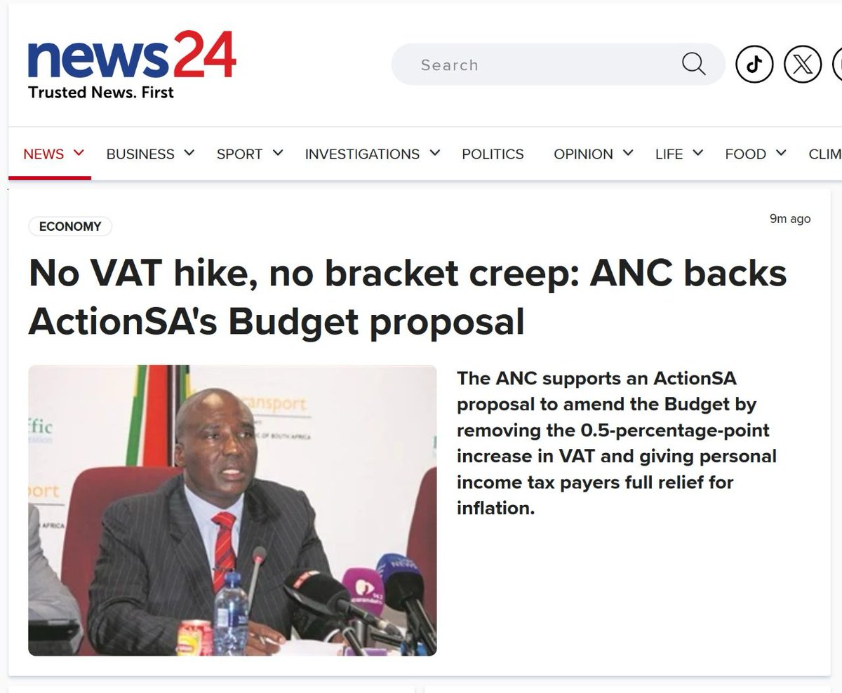 At end of the day it is <a href="/Action4SA/">ActionSA</a> who is going to protect South Africans from VAT increase and stealth income tax increases!

Well done <a href="/AlanDBeesley/">Alan Beesley</a> and ActionSA🇿🇦
