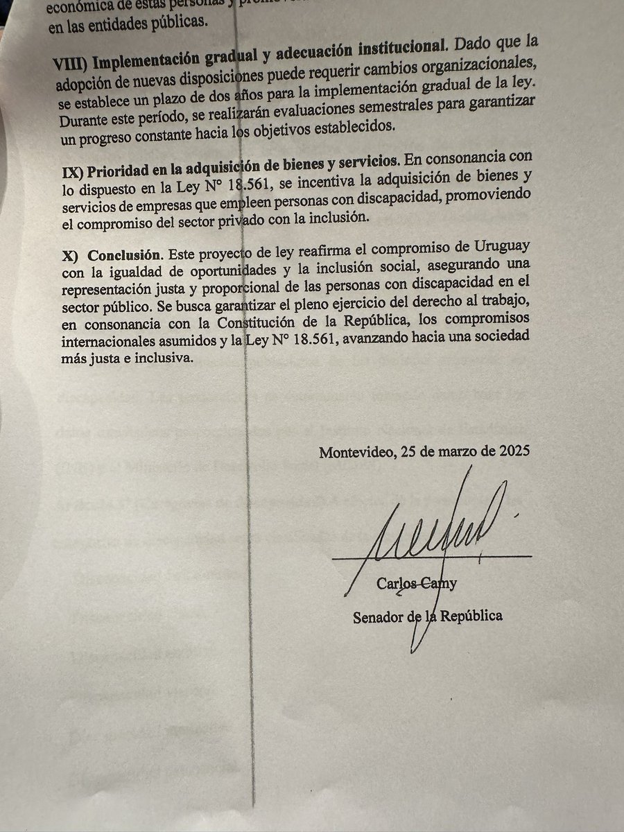 Presentamos un proyecto de ley que reafirma el compromiso de Uruguay con la inclusión de personas con discapacidad en el empleo público, adaptando la normativa vigente para lograr una distribución equitativa y representativa del 4 % de las contrataciones obligatorias.