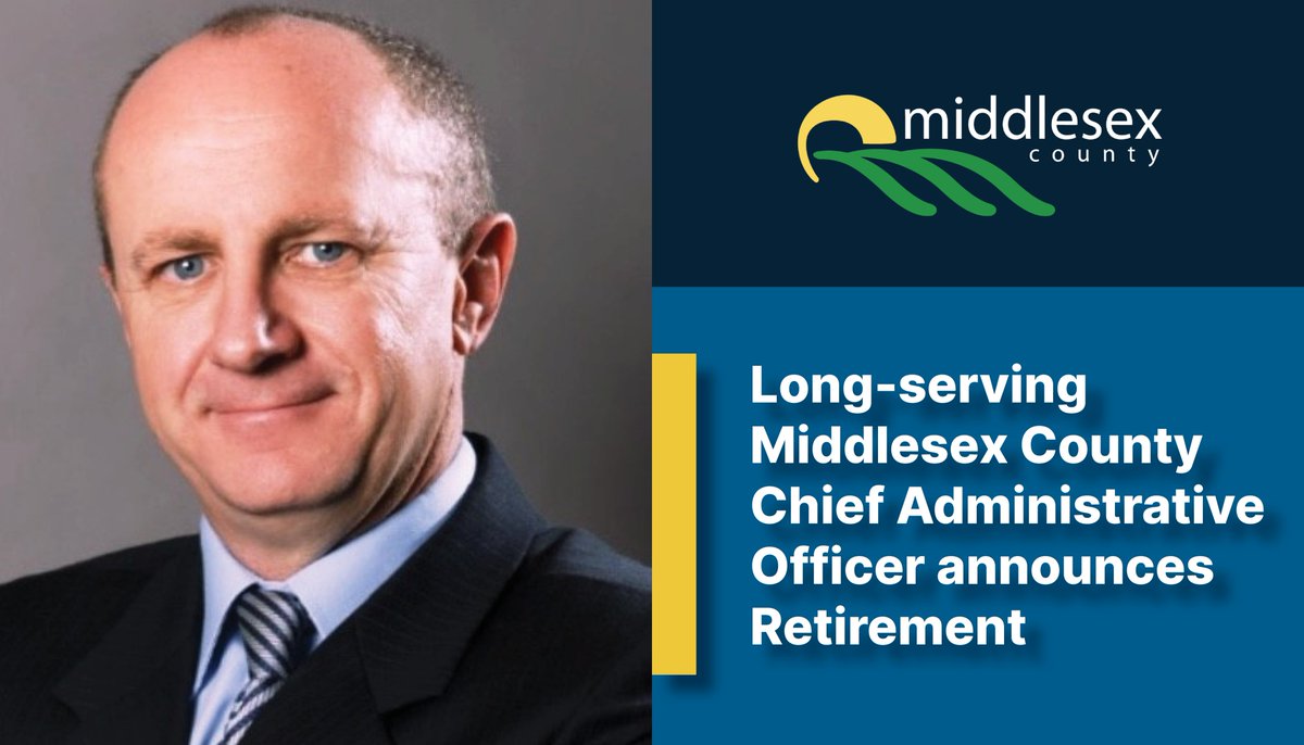 After 26 years of dedicated service, Middlesex County Chief Administrative Officer, William (Bill) Rayburn, has announced his retirement effective March 31, 2025.  

We thank Bill Rayburn for his incredible contributions to Middlesex County! 

More Info:  bit.ly/448kWMW