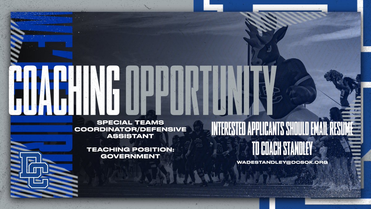 Come help us build something special! Exciting times <a href="/DeerCreekFB/">Deer Creek Football</a>