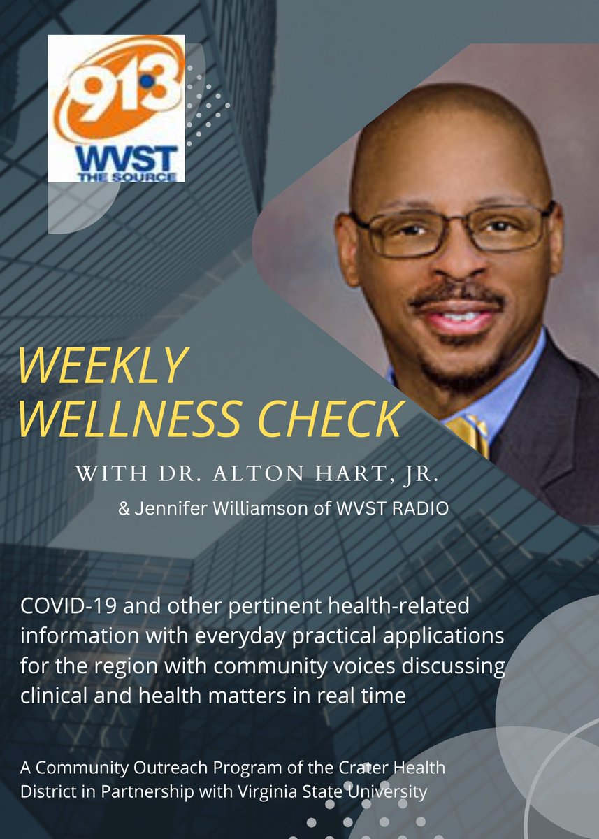 Join Dr. Alton Hart for a conversation on health and wellness on Tuesday at 3 p.m. and 6 p.m. and Wednesday at 10 a.m.
People interested in hearing you can tune into 91.3 FM to the RadioFX app (search for WVST) on their mobile device or tunein.com/radio/WVST-FM-…