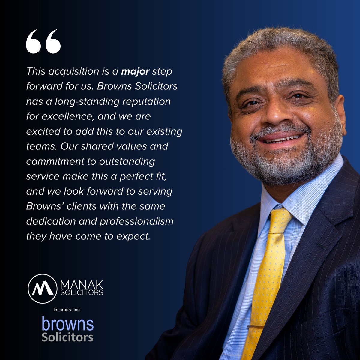 Our Managing Director, Surinder Singh Manak, shares his thoughts on today’s acquisition of Browns Solicitors in #Bromley. 🗣️
#ManakSolicitors #YourLegalExperts