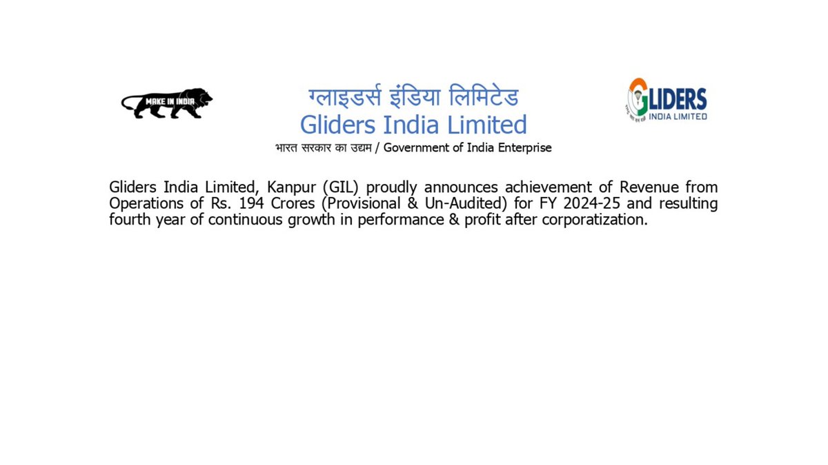 GLIDERS INDIA LIMITED, DPSU,MINISTRY OF DEFENCE (@glidersl) on Twitter photo 