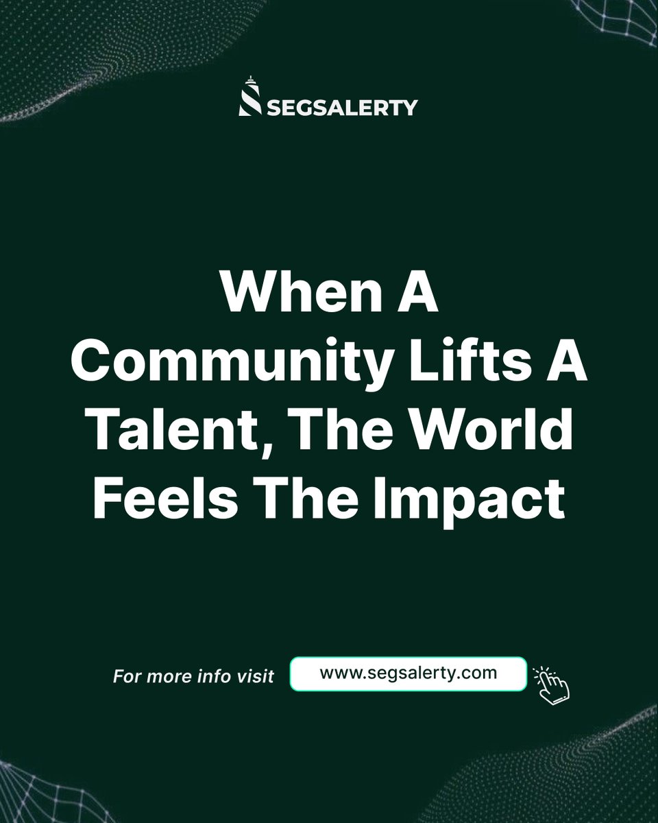 SegsalertyTS's tweet photo. When a community lifts a talent, the world feels the impact. 

Across Nigeria, many talented people have big dreams but lack the resources to make them a reality. Sometimes, all it takes is one opportunity to change everything. 🧵👇

#Segsalerty #TalentSupport #NoDreamLeftBehind https://t.co/N2napnrXwt
