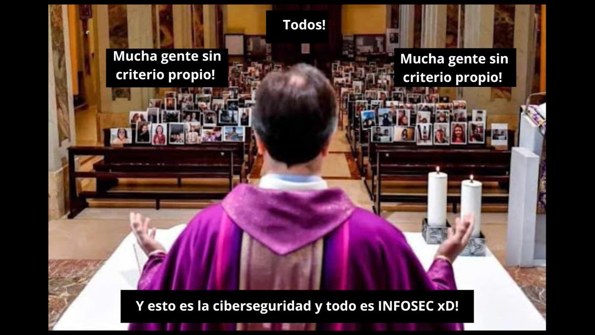 😂🙂 Cuando alguien de los mdores del "INFOSEC" viva algo similar al tema de reclutamiento forzada es cuando dejaran de ignorar COMSEC, OPSEC, PERSEC... Mientras no, todo vale brga porque no son cosas mencionadas por +100 de p*djos que hablan de lo mismo xD.