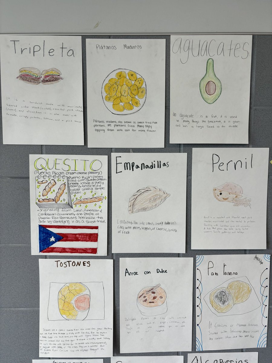 ProfeCappellari's tweet photo. Español I created a visual dictionary with foods/drinks from Puerto Rico 🇵🇷 #EspañolConProfe #YourSalisbury https://t.co/b5w67b6zyy