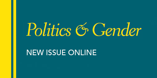 NEW ISSUE from <a href="/PoliticsGenderJ/">Politics & Gender</a> -

Politics &amp; Gender - Volume 21 - Issue 1 - cup.org/42dha2a

<a href="/APSAtweets/">APSA</a>