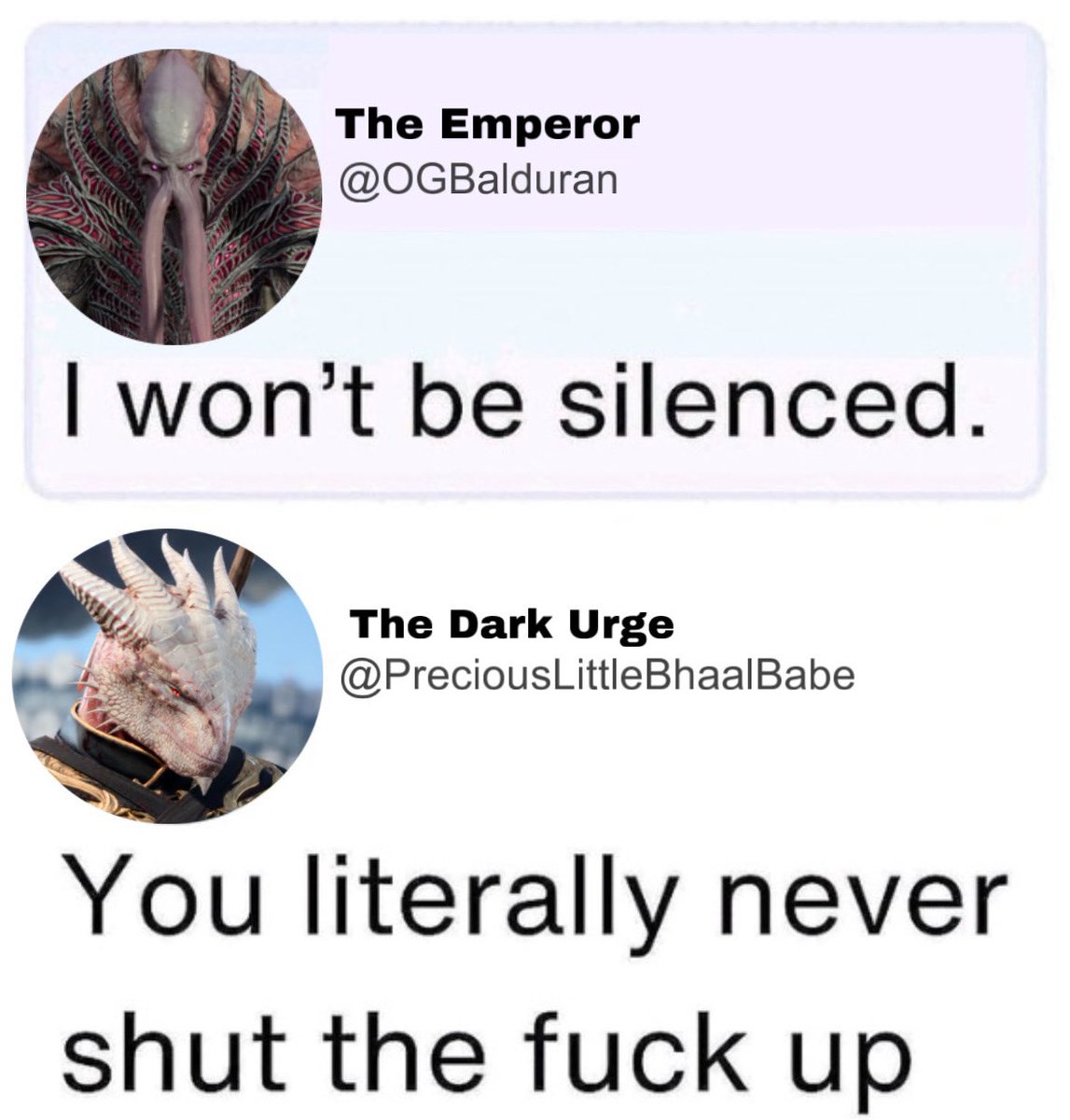 ishadowheart's tweet image. if i had a nickel for every time i played an rpg where im accosted by a being inside my head i’d have 2 nickels, which isn’t much but its weird it happened twice