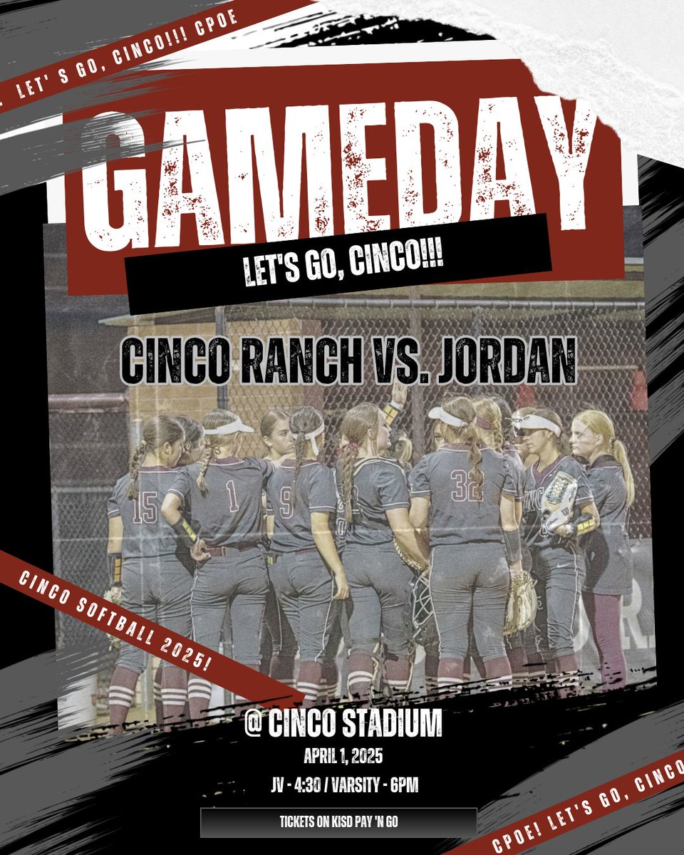 April Fool's Day Game Tonight at Cinco Stadium! This is no joke! 
Go get the W, Cougars!!! 
🐾💯💪