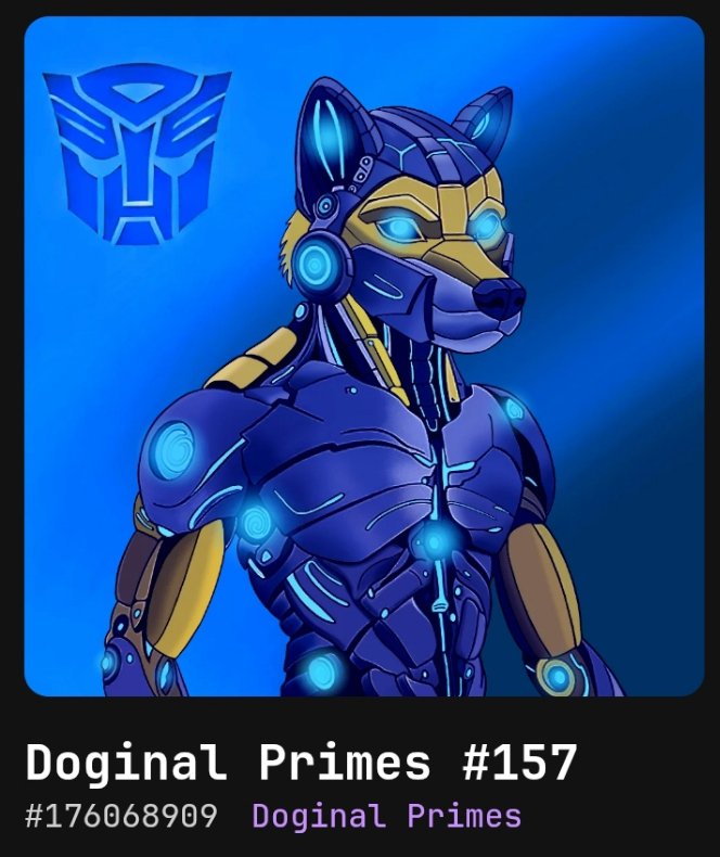 Happy New Month🌄 Primes 👾

In celebration🎇🎉🍾 to the 40% primes mint we had in 2 days , We a pleased to drop this Doginal prime to a New Home 🏘️ to a lucky winner here .. 

All you need to do is !
follow <a href="/doginalprimes/">Doginalprimes</a> 👾
RT and comment  Two friends 😎