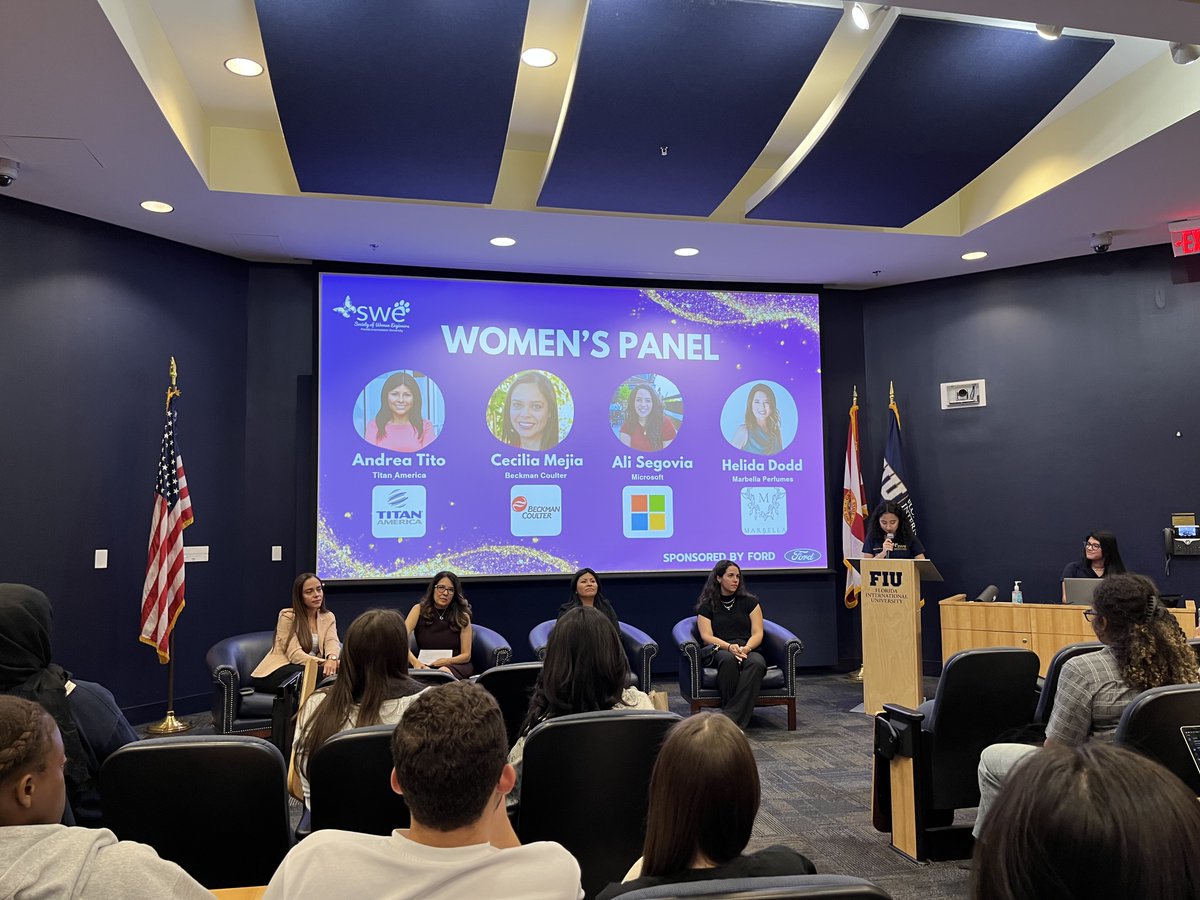 TitanAmerica's tweet photo. Andrea Tito, a Quality Control Manager in Florida, recently shared career advice with undergraduate women at the FIU Society of Women Engineers 'Week of Women' event. Together, we are empowering and inspiring the next generation of women to pursue #STEM fields. #FIU @swefiu https://t.co/DHab9nuzDO