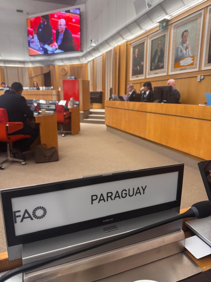 EmbParaguay_ITA's tweet photo. La Embajadora del #Paraguay en Italia @majoarganapy participó de la reunión del G77 &amp; China, en la que se debatió la agenda del Grupo en el marco a la próxima reunión del Consejo de la FAO, entre otros puntos. https://t.co/26hxPK9ALL