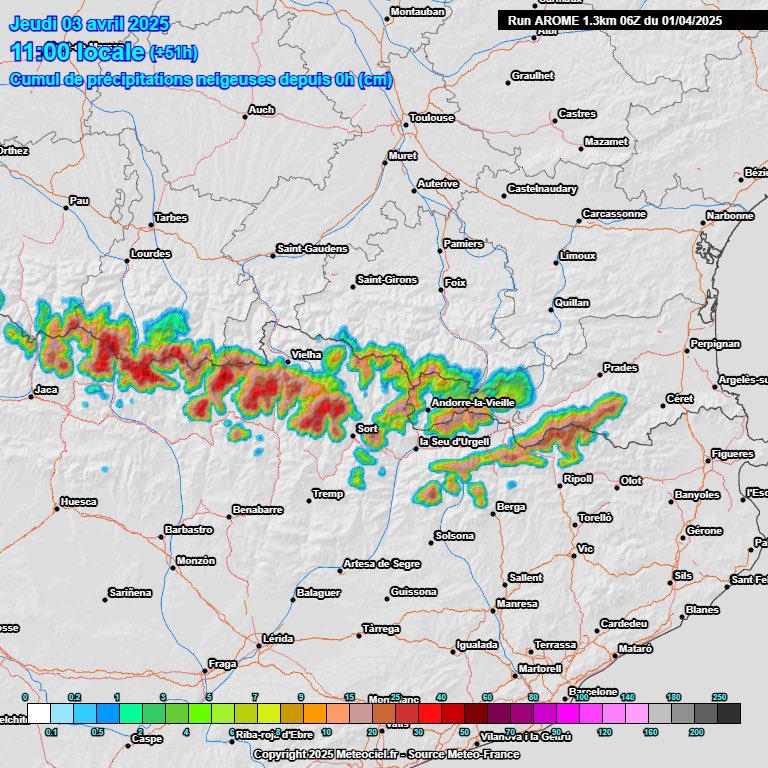 ❄️ 🌨️ CANVI CONTUNDENT! Després de l’estiu de dilluns i dimarts, dimecres el temps serà radicalment diferent, amb ruixats des de la matinada a moltes zones i la cota de neu que baixa a 1.400m! 🥶 Baixen més de 10ºC la i ventada forta del sud.

Tot àudio 👉 meteopirineuscatalans.com/previsio/