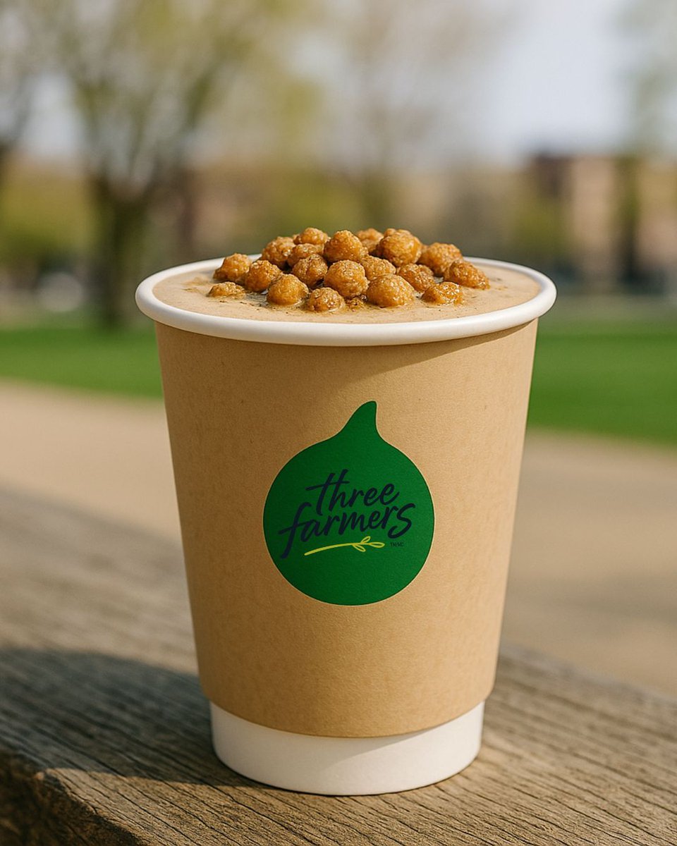 Chickpeas > Coffee beans?
Apparently.

Introducing The Three Farmers Chickpea Latte — crunchy, creamy, and shockingly sip-able. 
Now available at every one-word hipster café you pretend to know.
☕️🌱 Limited (like one day only) time. Don’t @ us.