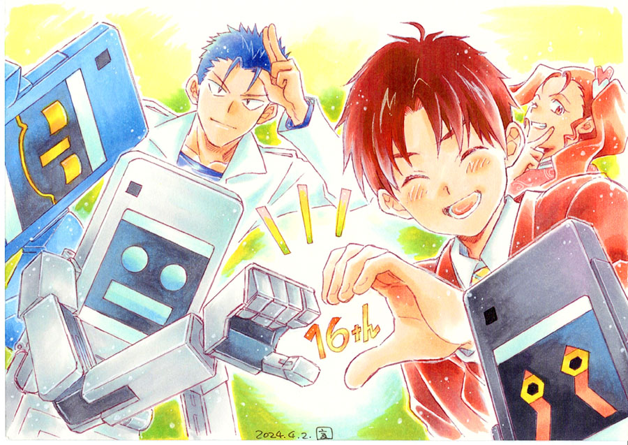 #ケータイ捜査官7_17周年
更に去年のお祝い絵！
まだまだ熱いケータイ捜査官７！！！