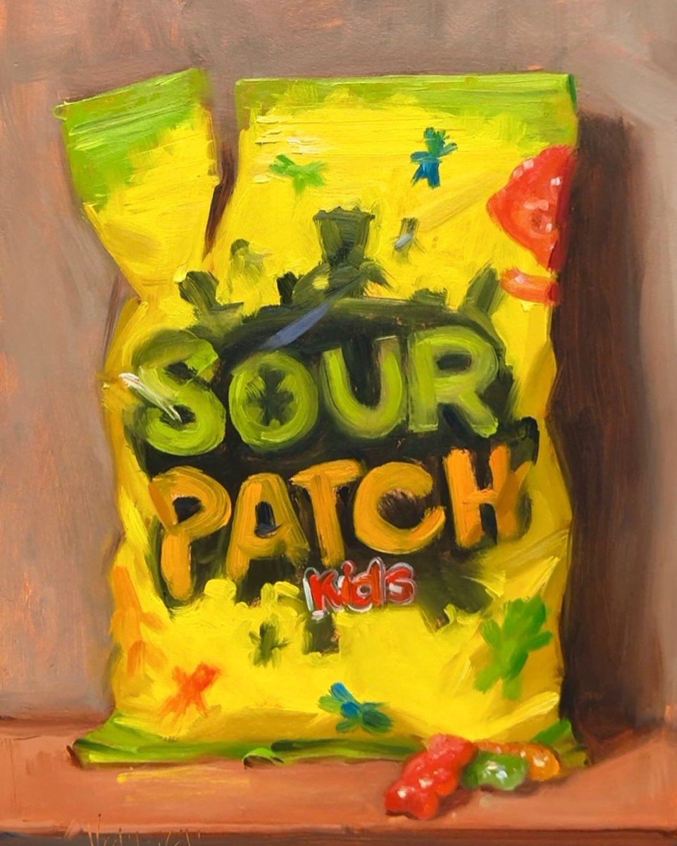 My oil painting of Sour Patch Kids