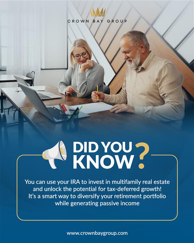 CrownBayGroup's tweet photo. Ready to learn how to make your IRA work harder for you? Contact us today to explore your options! 👉 Learn More https://t.co/Zk0zeyU9q9
#IRAInvesting #MultifamilyRealEstate #TaxDeferredGrowth #RealEstateInvesting #PassiveIncome #RetirementPlanning https://t.co/bIJVJlvUhT