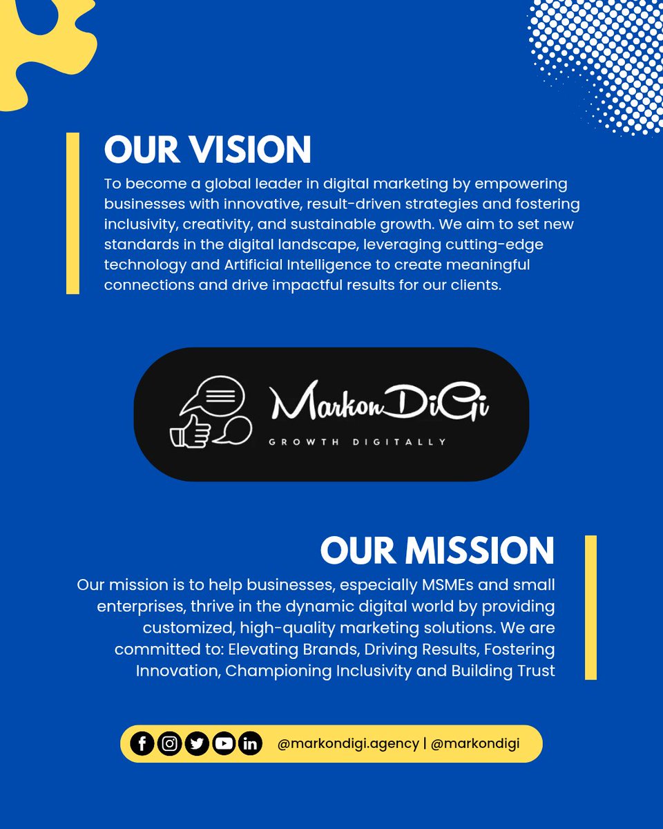 markondigi's tweet photo. 🚀 We’ve evolved! VJK Advertising Agency is now MarkonDiGi – a name that truly represents our innovation-driven, AI-integrated digital marketing solutions.

🔍 Same commitment, bigger vision, better results!

📢 #Rebranding #MarkonDiGi #DigitalMarketing #BrandEvolution https://t.co/3qOhVeoSu8