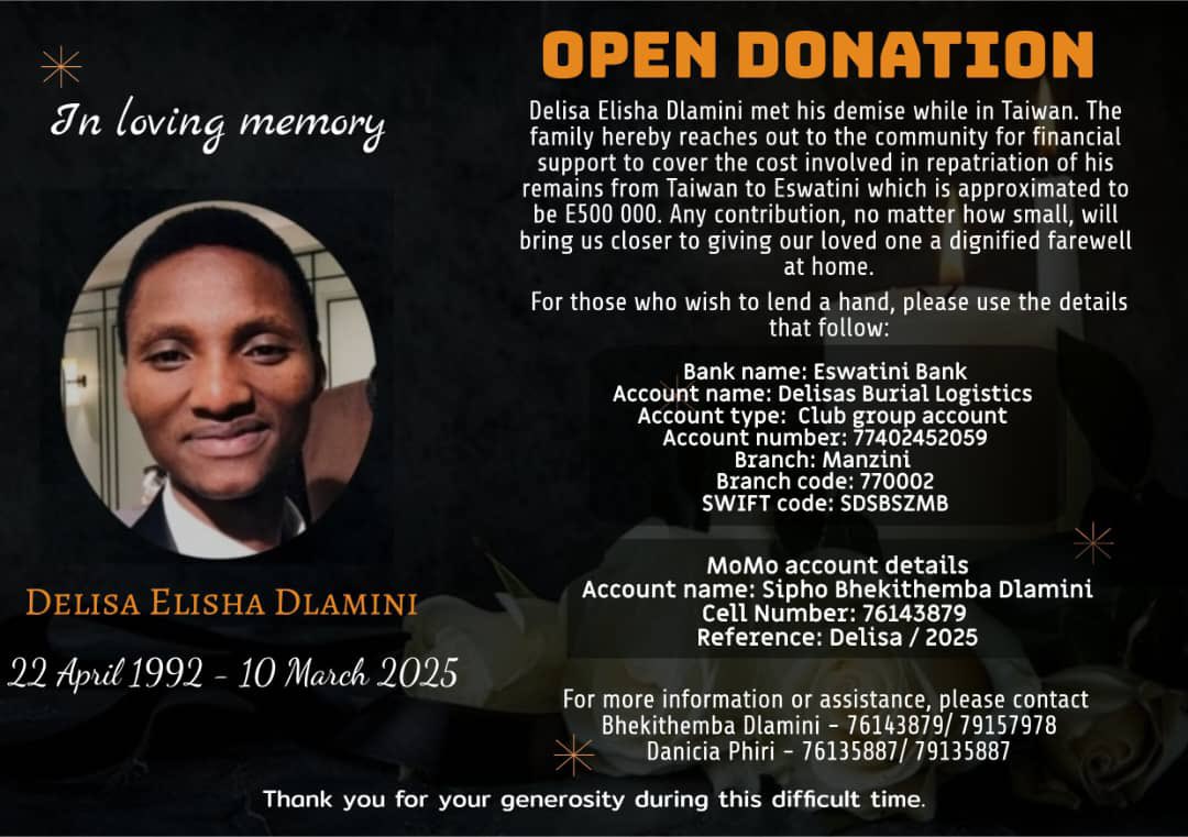 Delisa’s family is still pleading for your help. They want to raise TWD735 000  (approx E406 073) to repatriate Delisa’s body from Taiwan. Delisa was a teacher in there and had been working since 2022. Government won’t help because he left through a private agent. #TiniTwitter
