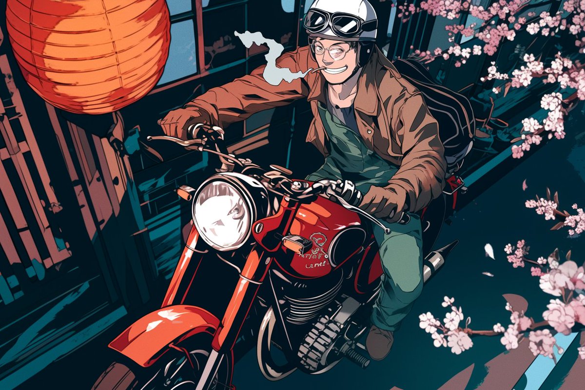 AIBikeShop's tweet image. #AI_BikeShop
#AIArt
八十八夜商店街へようこそ😊
AI_BikeShop誉のご案内🏍️
新車、中古の販売修理をする
架空BikeShopです👨🔧
レンタルガレージ
レンタルバイク予約
営業時間 夜明けから日没
定休日 水曜日(変更あり)
各廃道サーキット🌲
アドベンチャーコース受付
カメレオンヘルメット試着🉑