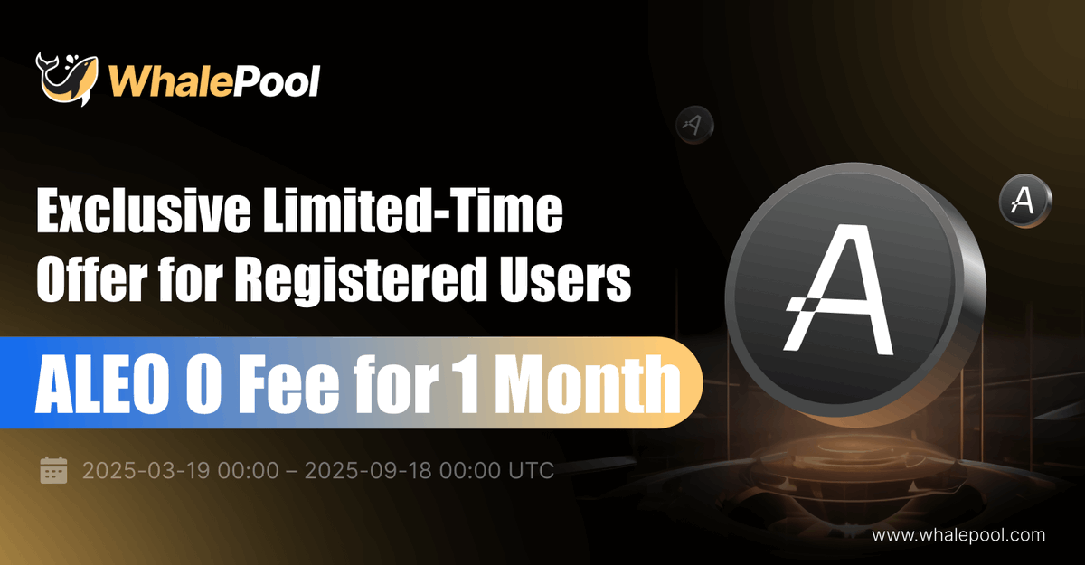 WhalePool (@whalepool_com) on Twitter photo 🎊Sign up NOW!
🎯Start your $ALEO mining journey on #WhalePool !
🎁Enjoy 0-fee mining for 1 month.
📷Learn more: whalepool.com/news/11
<a href="/AleoHQ/">Aleo</a> <a href="/Aleo_Global/">Aleo Global</a> <a href="/AleoIOU/">AleoIOU</a> <a href="/aleocommunity/">Aleo Community</a>
#POW #ALEO #miningpool 🎊Sign up NOW!
🎯Start your $ALEO mining journey on #WhalePool !
🎁Enjoy 0-fee mining for 1 month.
📷Learn more: whalepool.com/news/11
<a href="/AleoHQ/">Aleo</a> <a href="/Aleo_Global/">Aleo Global</a> <a href="/AleoIOU/">AleoIOU</a> <a href="/aleocommunity/">Aleo Community</a>
#POW #ALEO #miningpool