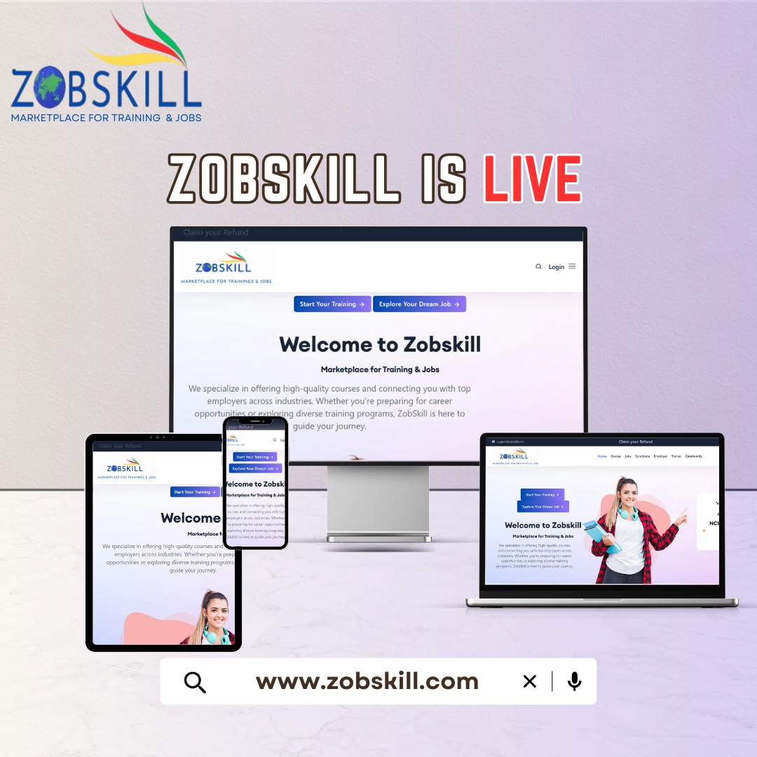 zobskill's tweet photo. Zobskill’s here - 100% refunds on success, 80%+10% for trainers, Rs.99/resume for employers. Skilling + jobs, one platform. Live now: https://t.co/aEF57nzoZ9 
#EdTech #StartupIndia https://t.co/QPVAqBiD6k