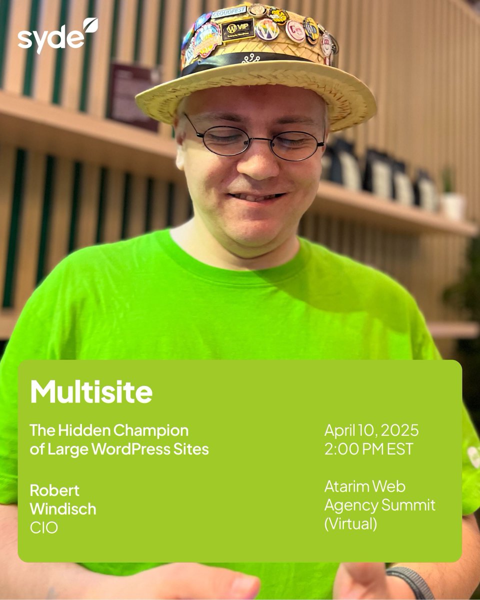 syde_gmbh's tweet image. Scaling WordPress across regions or brands? 🌍
Join Syde CIO Robert Windisch at the Atarim Summit:
“Multisite – The Hidden Champion” 🚀
📅 April 10 | 🕑 2:00 PM EST (Virtual)

Real-world use cases &amp;amp; myths debunked – ideal for agencies!

#WordPress #Multisite #AtarimSummit