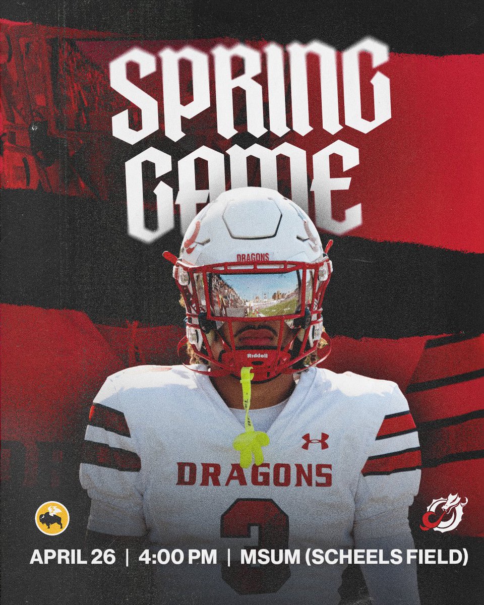 Our Annual Spring Game is back! Hope to see Dragon Nation back at Scheel's field in a few weeks! Free admission. All are welcome to attend and watch some Dragon Football!
