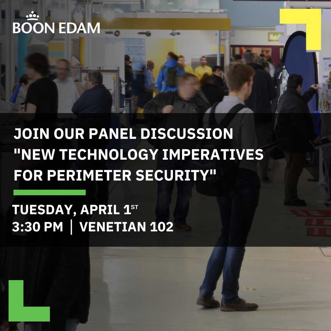 Attend our #ISCWest2025 panel discussion, "New Technology Imperatives for #PerimeterSecurity", today at 3:30 pm in Venetian 102.

eu1.hubs.ly/H0hRXQj0

 #BoonEdamISCWest #SecuredEntry