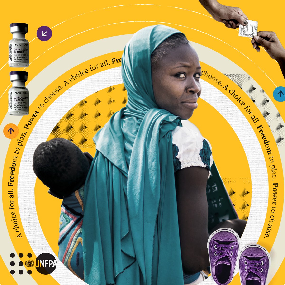 Access to contraception empowers women caught up in humanitarian crises, enabling them to make safer choices during uncertain times.

See how @‌UNFPA safeguards rights and choices in emergencies: unf.pa/he

#GlobalGoals