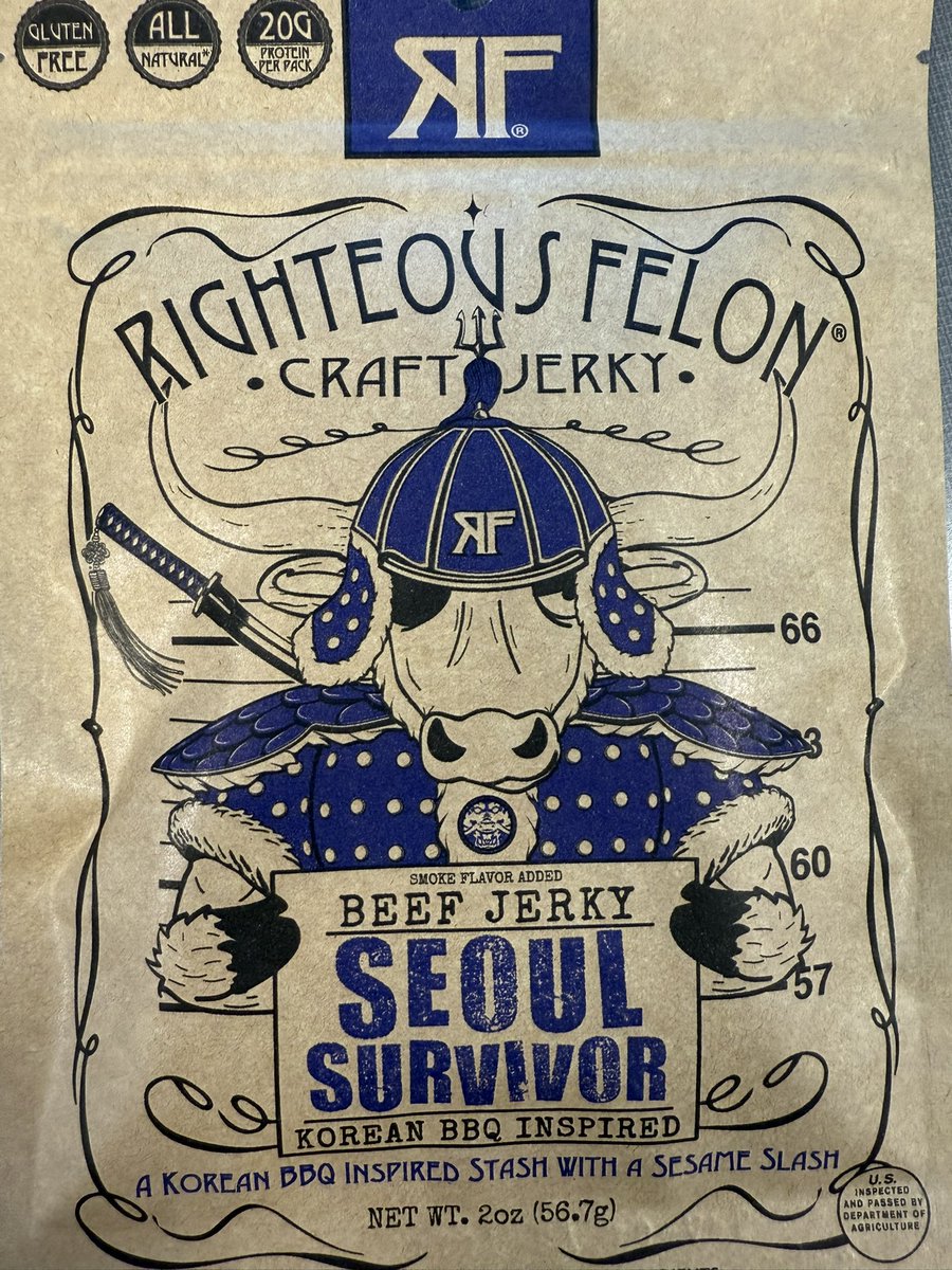 Having some <a href="/RighteousFelon/">Righteous Felon</a> beef jerky this morning.

I can’t stop singing Soul Survivor by Young Jeezy and <a href="/Akon/">AKON</a> now.