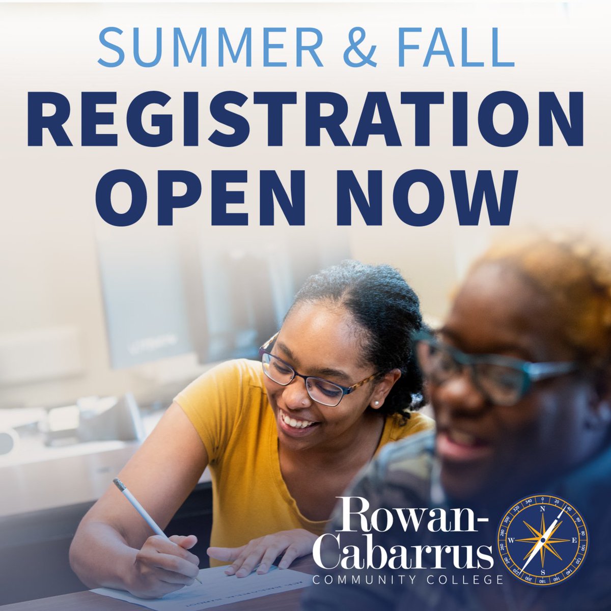 It may be April Fool's Day, but this post is no joke! Currently enrolled students can register now through April 7. Don't miss this opportunity to get first choice on your classes. To learn more and to register, visit rccc.edu/support.