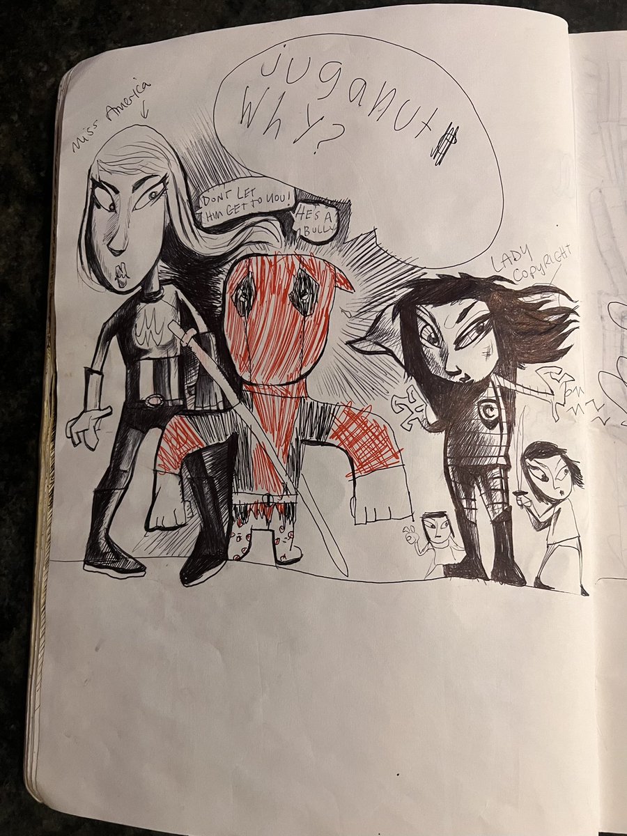 If you know about my history (in the pictorial sense) you know that I originated from a sketch ✍️ done by a young lad - he filled his Dad’s To Do book with scribbles and characters, then the Dad drew into the scribbles: creating backgrounds, shading, new friends talking to the