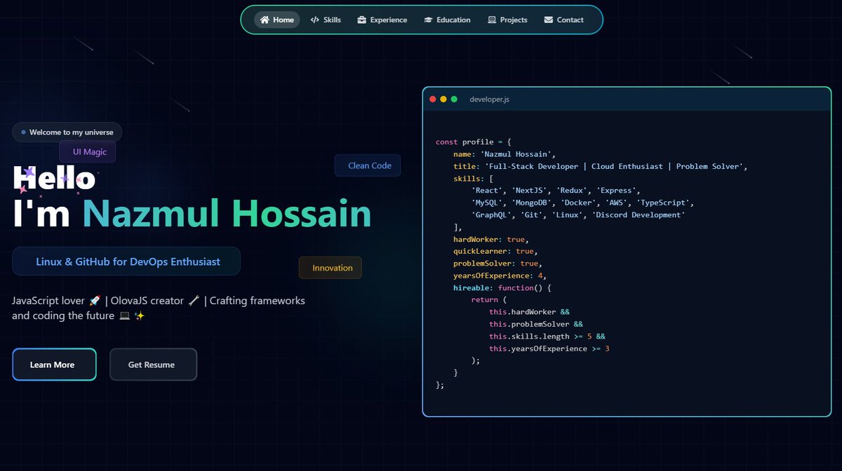 seraprogrammer's tweet image. A sleek portfolio built with React and Tailwind CSS

github.com/seraprogrammer…
codervai.vercel.app