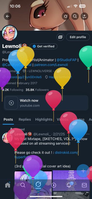 Watch Lewnoli 🔞 (COMMS OPEN 🙏)'s leaked NSFW photo on TwXstars