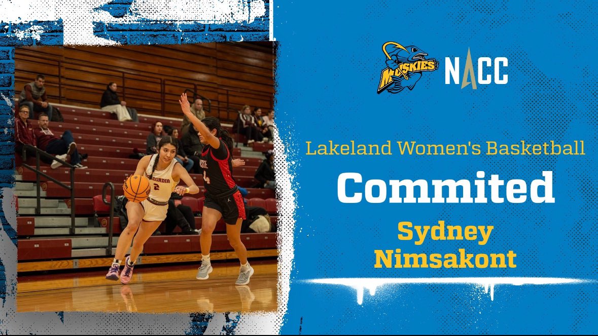 We are so excited to welcome the newest member of the Muskie family— Sydney Nimsakont! A sophomore transfer from Glendale Heights, Ill! 
Go Muskies🐠🏀🩵!