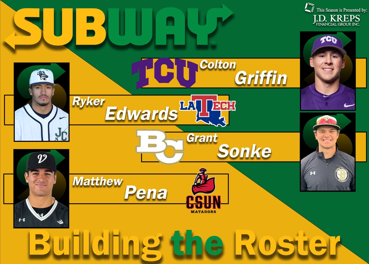 Only 60 Days until the Home Opener!

Building the Roster presented by Subway.

Stingers add four new players to the roster!

Full press release: bit.ly/3RvTRvA

#StingEm