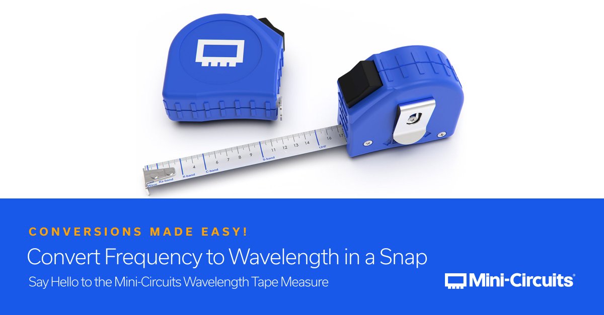 Ever wonder why your household measuring tape shows metric and imperial units of length? Who really uses both? That’s right: nobody! The latest tool in Mini-Circuits' growing line of measurement accessories: a tape for measuring frequencies from 300 kHz to 300 GHz.

 #aprilfools