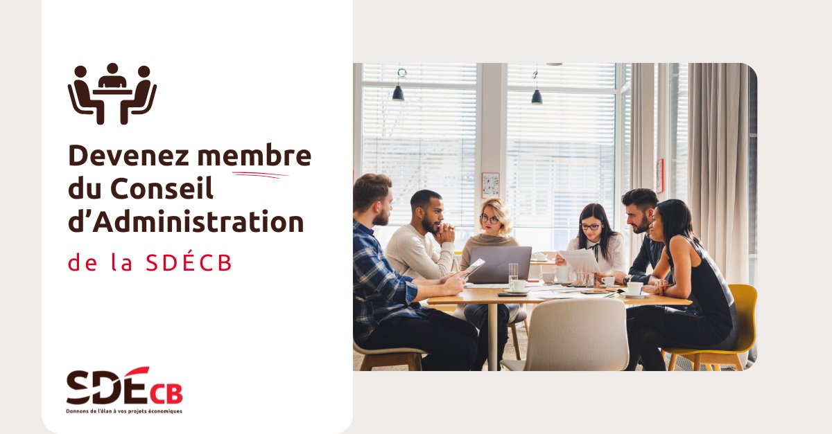 SDECB (@lasdecb) on Twitter photo 📣 Devenez membre du Conseil d'Administration de la SDÉCB !
👉 Vous possédez une entreprise, œuvrez au développement économique ou avez un intérêt pour ce secteur ? Rejoignez notre #CA.
ℹ️ loom.ly/JQkkt60
Céline Sauvage, présidente, celine@myhomeinvancouver.ca 📣 Devenez membre du Conseil d'Administration de la SDÉCB !
👉 Vous possédez une entreprise, œuvrez au développement économique ou avez un intérêt pour ce secteur ? Rejoignez notre #CA.
ℹ️ loom.ly/JQkkt60
Céline Sauvage, présidente, celine@myhomeinvancouver.ca