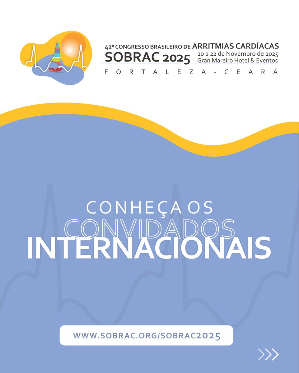 A SOBRAC convidou palestrantes internacionais de alto nível científico para compor a programação e proporcionar um excelente encontro aos participantes do 42º Congresso SOBRAC 2025.

O evento acontecerá de 20 a 22 de novembro de 2025, em Fortaleza.

sobrac.org/sobrac2025/