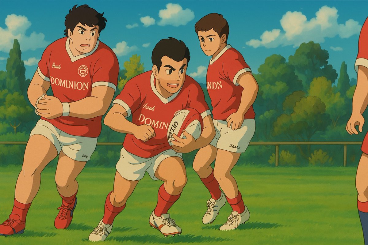 ¡Nos sumamos al trend con estas postales 🏉 en modo #StudioGhibli representando al #Puca 🔴⚪🔴!