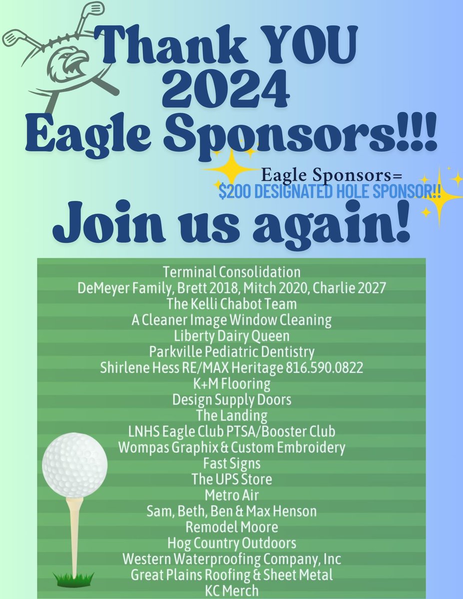Join us for this awesome event!!  Sponsorship is now open...click this link <a href="/LNEagleFootball/">Eagle Football</a> 
docs.google.com/forms/d/e/1FAI…