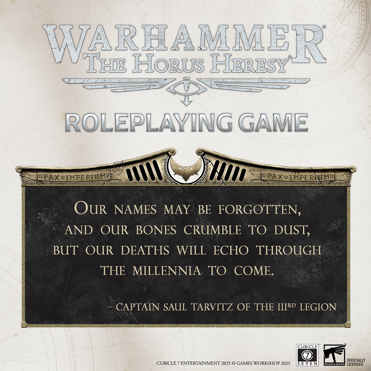 Our recently announced Warhammer The Horus Heresy Roleplaying Game begins with the Warmaster’s devastating betrayal at Istvaan and takes them into the catastrophic war that will bring the Imperium to its knees. 

Subscribe to our newsletter for all the latest news!

#horusheresy